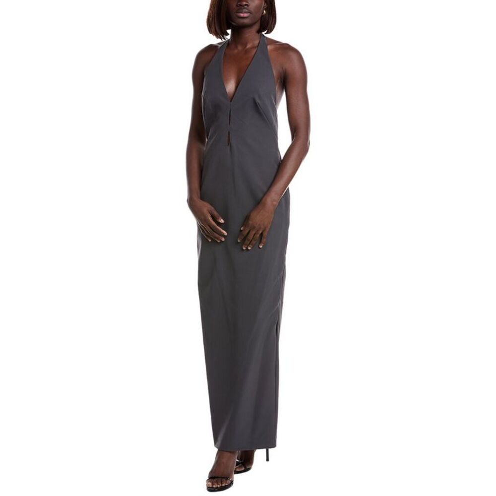 Liv Foster Womens  Noami Crepe Gown, Grey